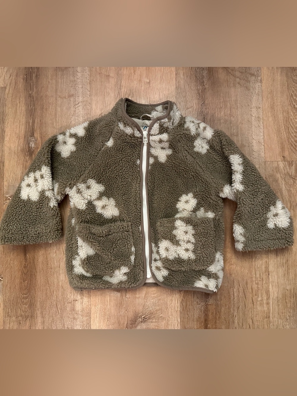 Zara Girls Fleece Flower Jacket